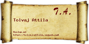 Tolvaj Attila névjegykártya