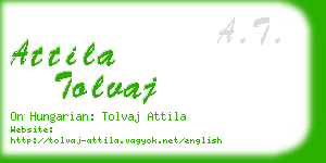 attila tolvaj business card